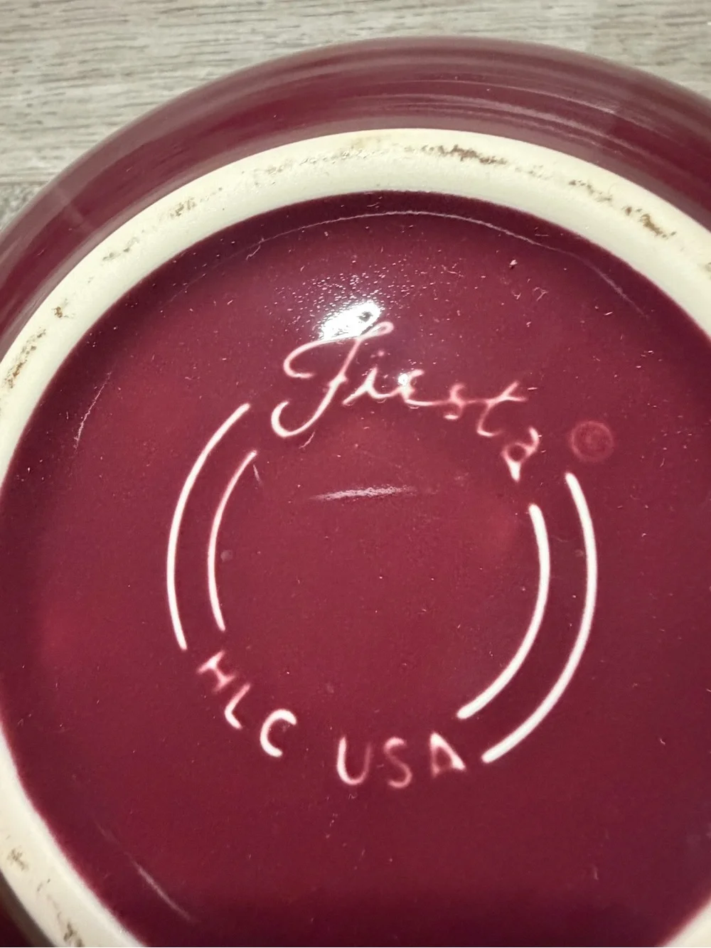 Fiesta Garnet Red Ceramic Serving Bowl 8”